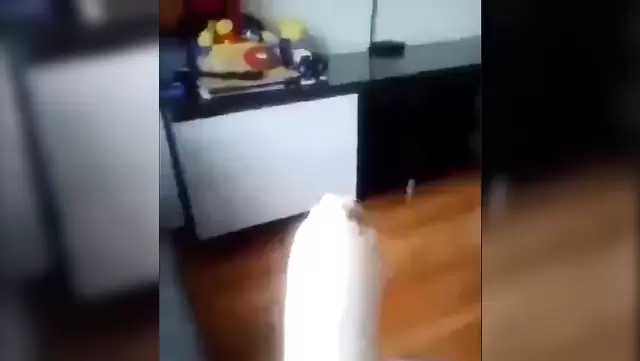 Asian girl tries to squirt from a banana in her pussy